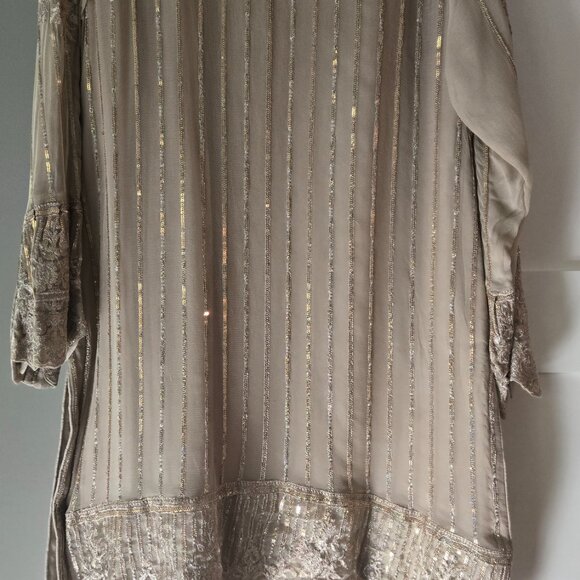 Taupe Sharara Suit - Picture 5 of 6